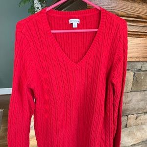 Croft&barrow cable knit sweater v neck sweater